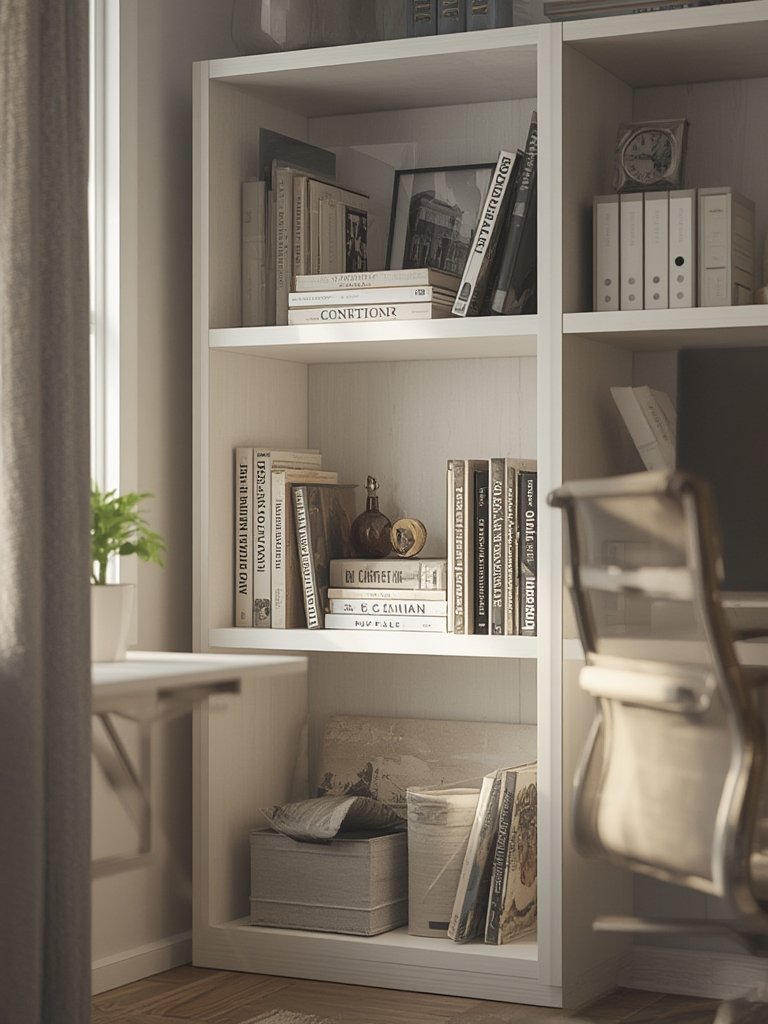 bookshelf white in action