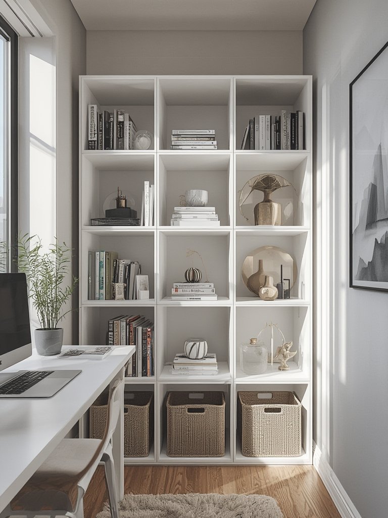 bookshelf white in action