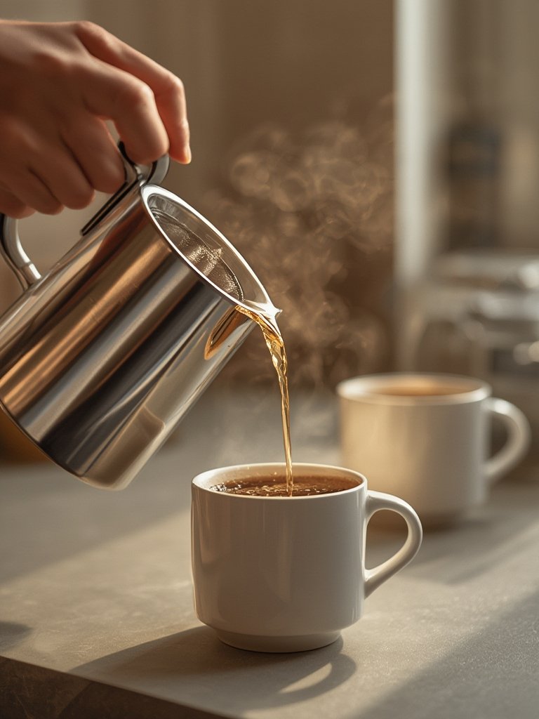 coffee maker in action