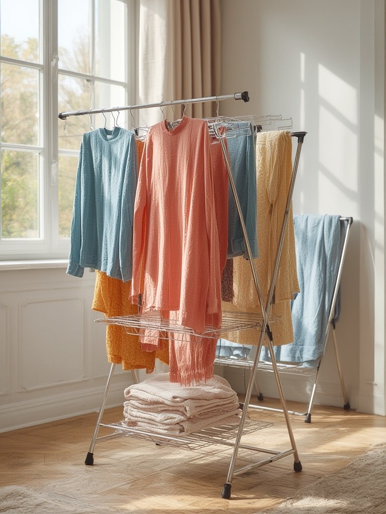 laundry rack in action