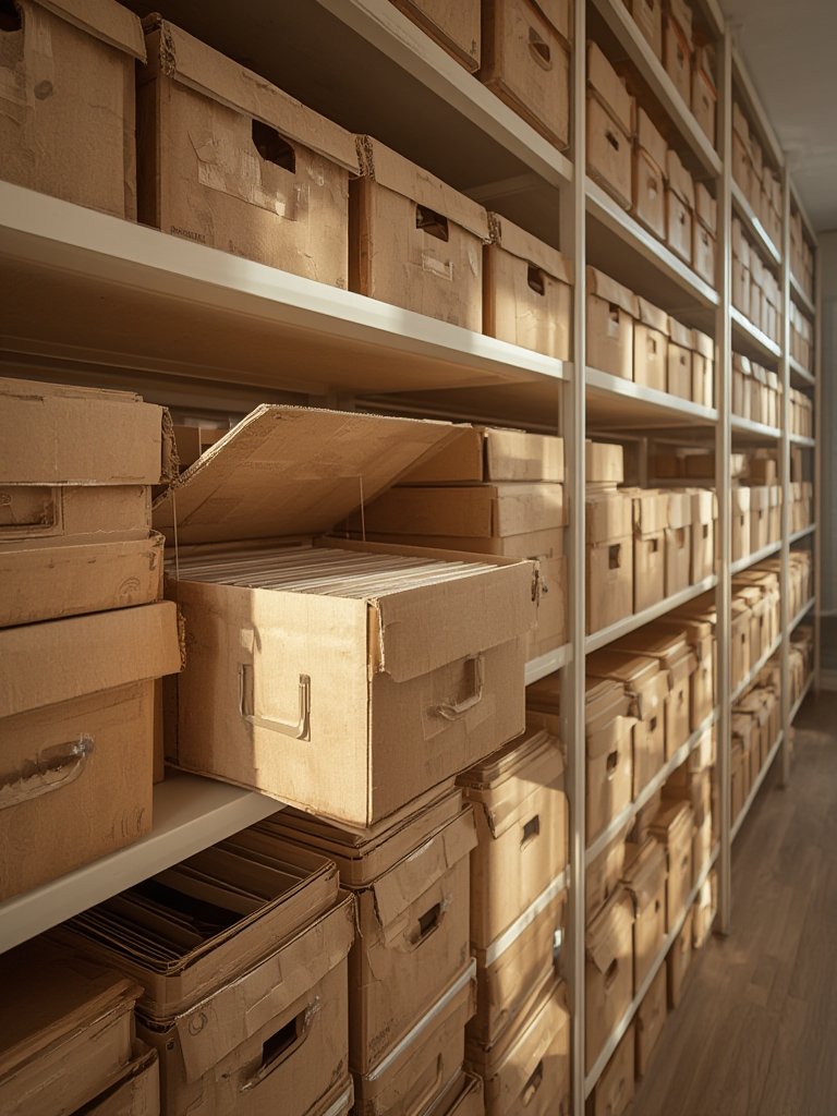 storage boxes in action