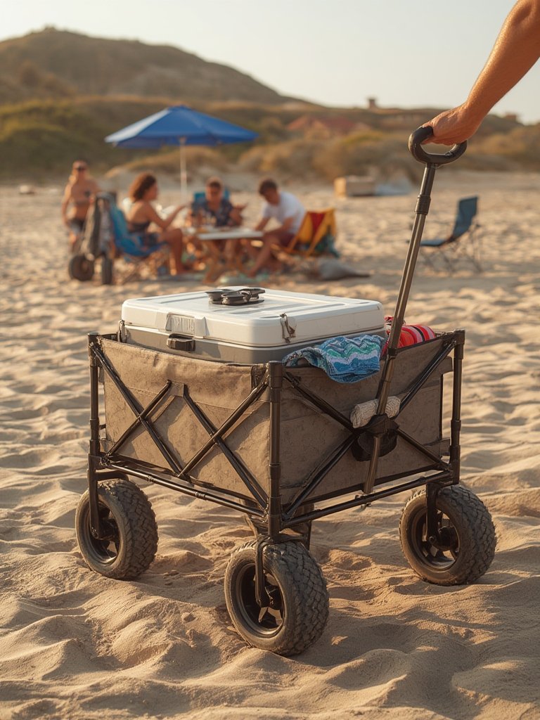 collapsible wagon in action
