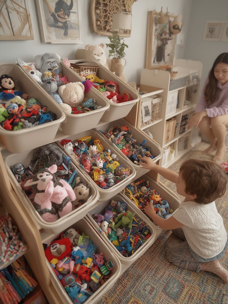 toy organizer in action