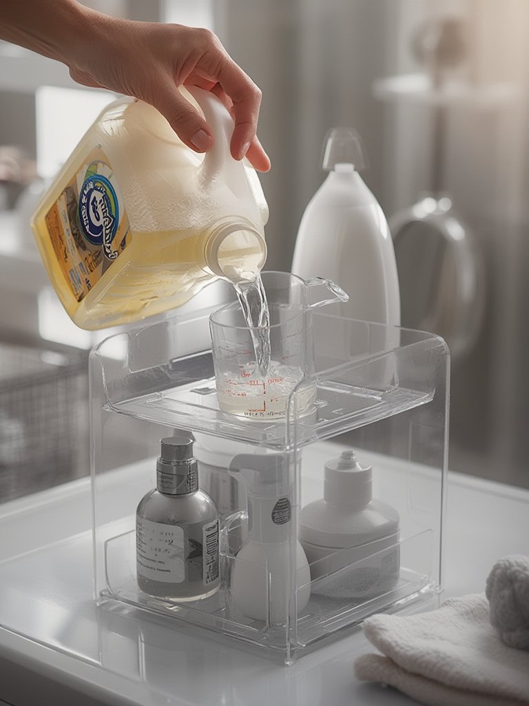 detergent holder in action