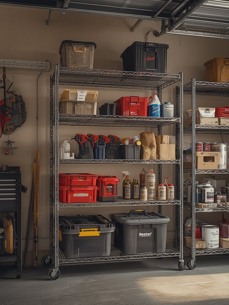 garage shelving in action