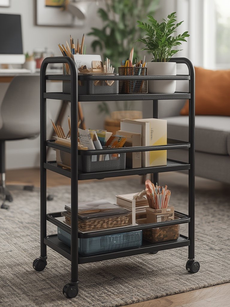 rolling cart in action