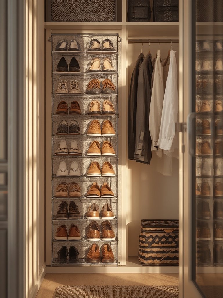 shoe organizer in action