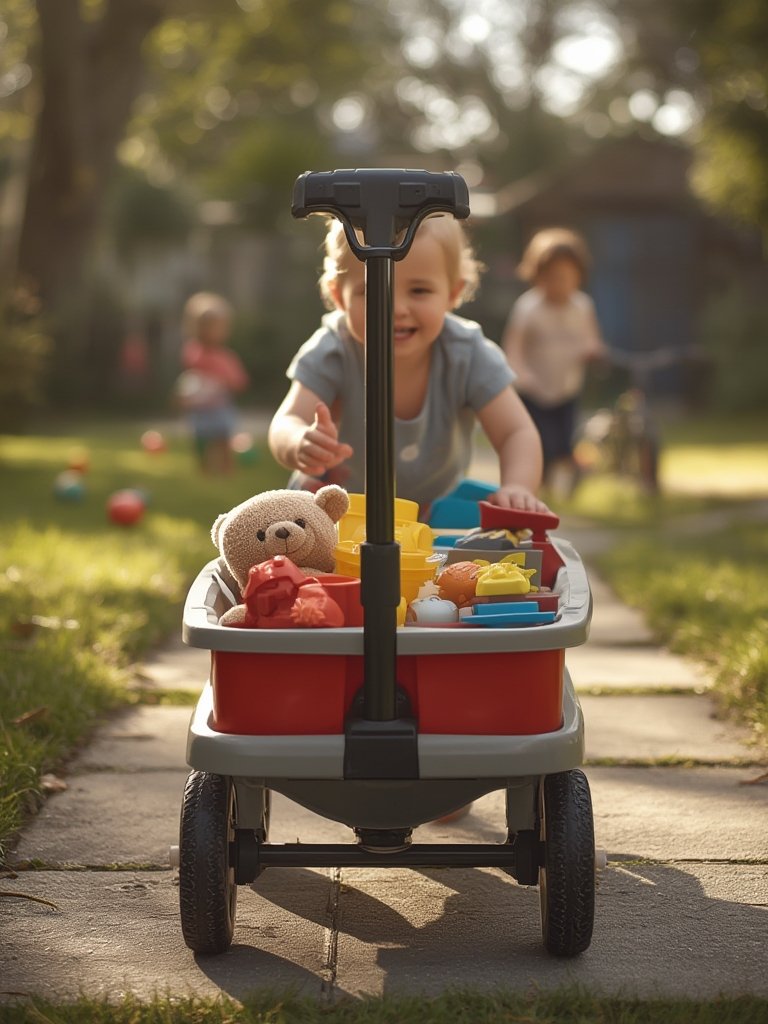 toddler wagon in action