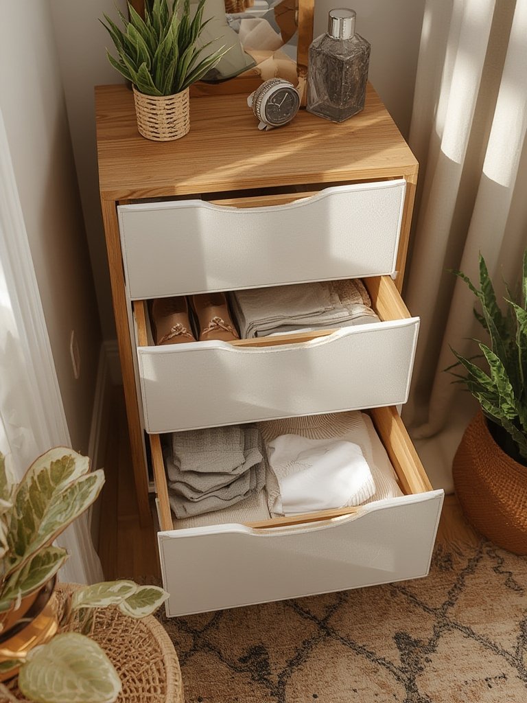 narrow dresser in action