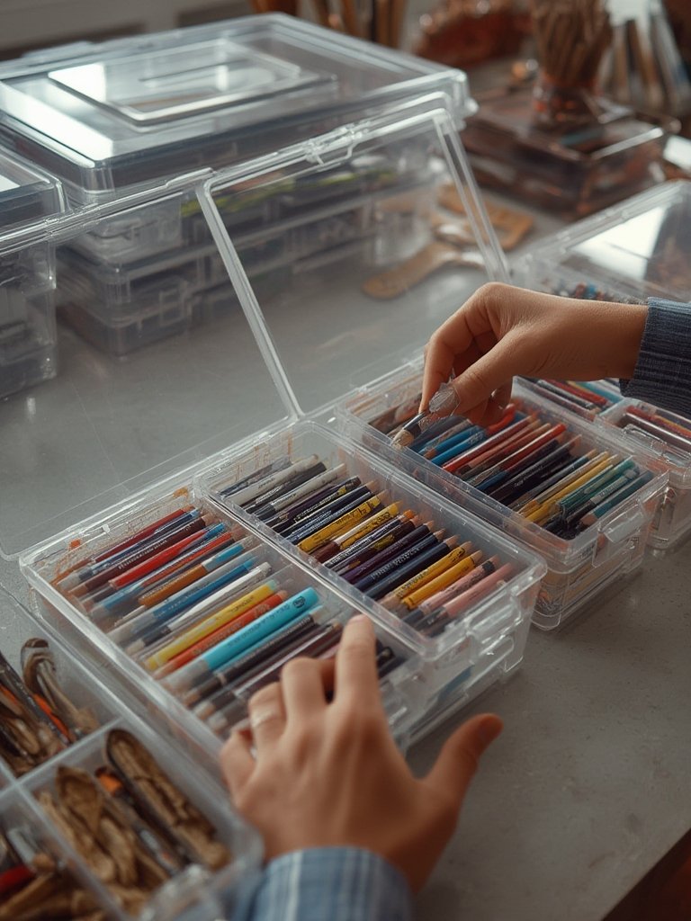 pencil case in action