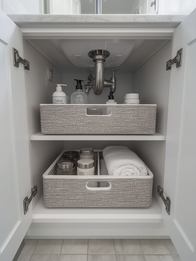 bath organizer in action