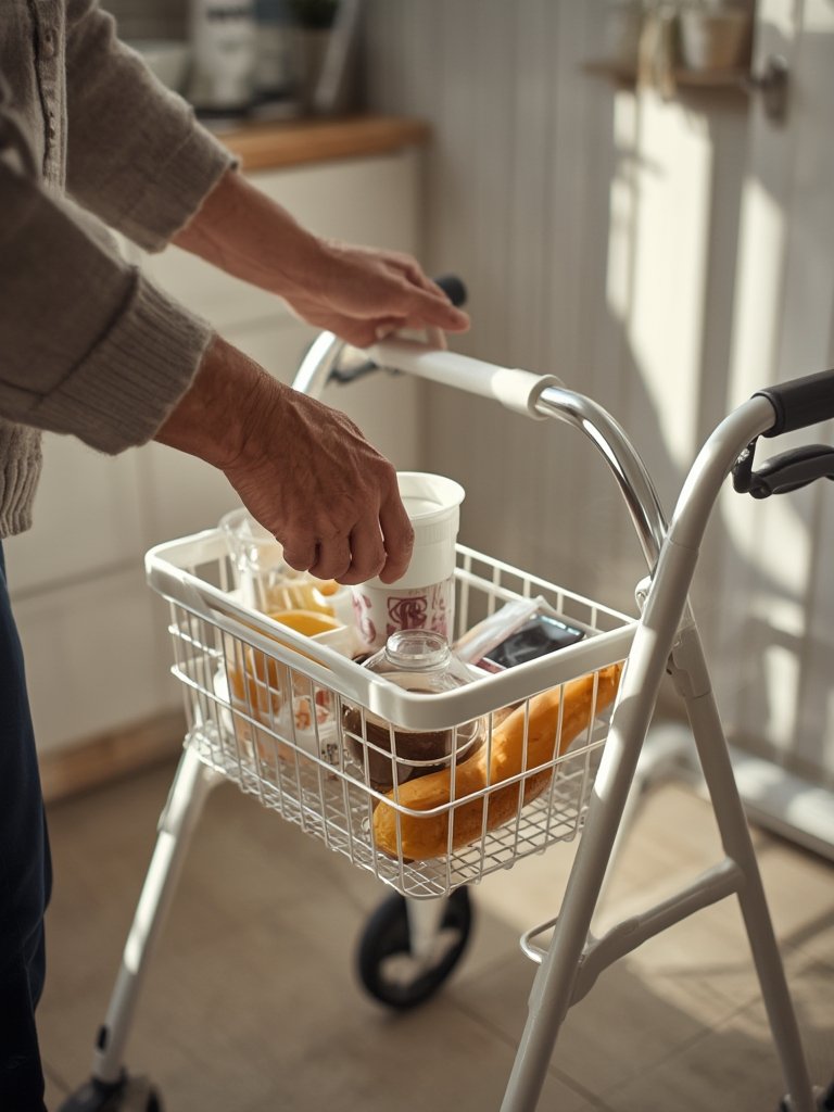 walker basket in action