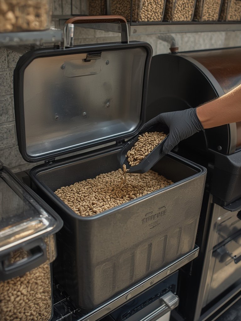 pellet storage in action