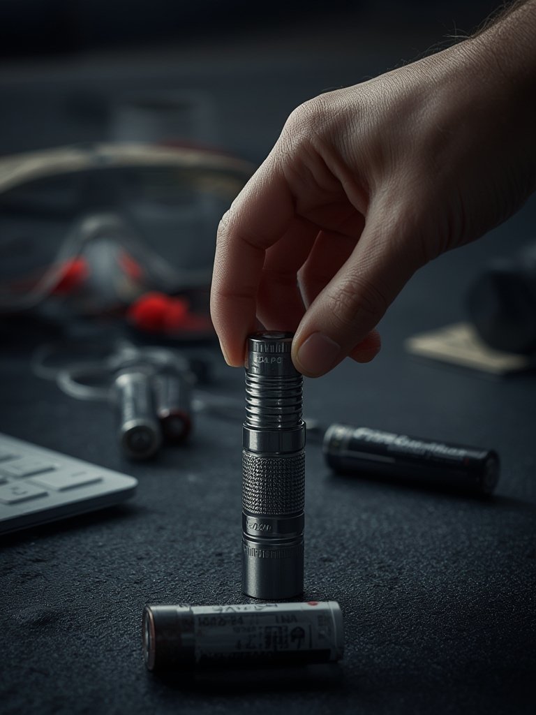 CR123A battery in action