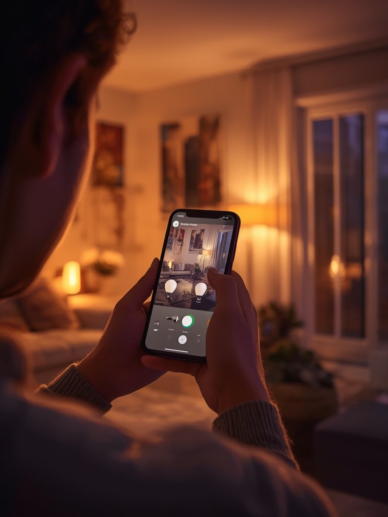 smart bulbs in action