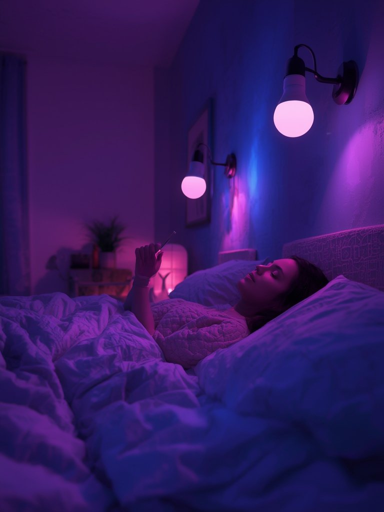 smart bulb in action