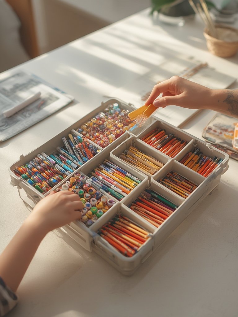 storage caddy in action