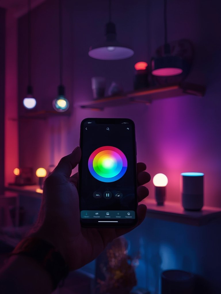 smart bulbs in action