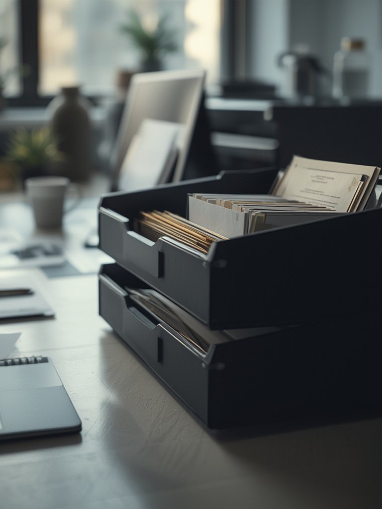 letter tray in action