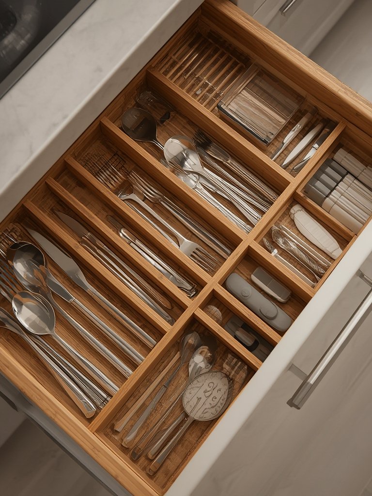 bamboo organizer in action