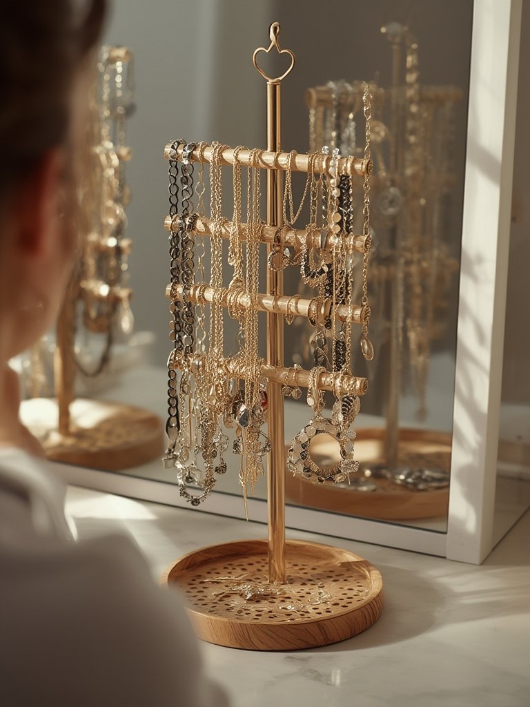 jewelry stand in action