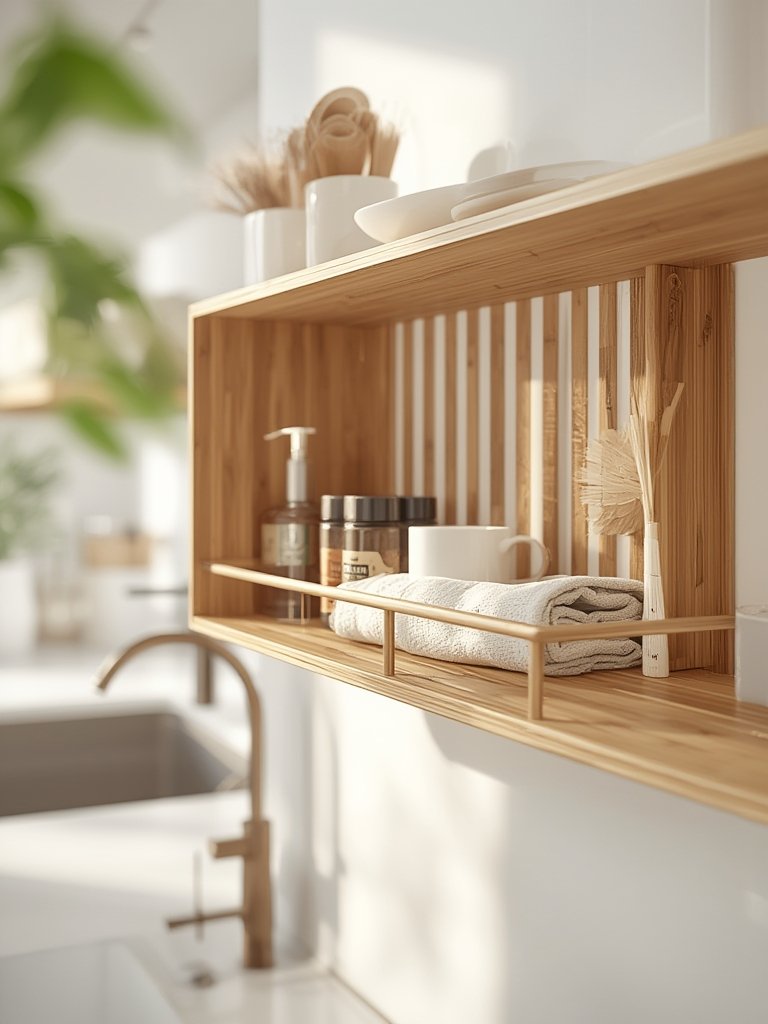 bamboo shelf in action