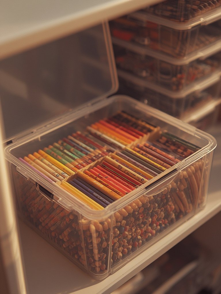 pencil organizer in action