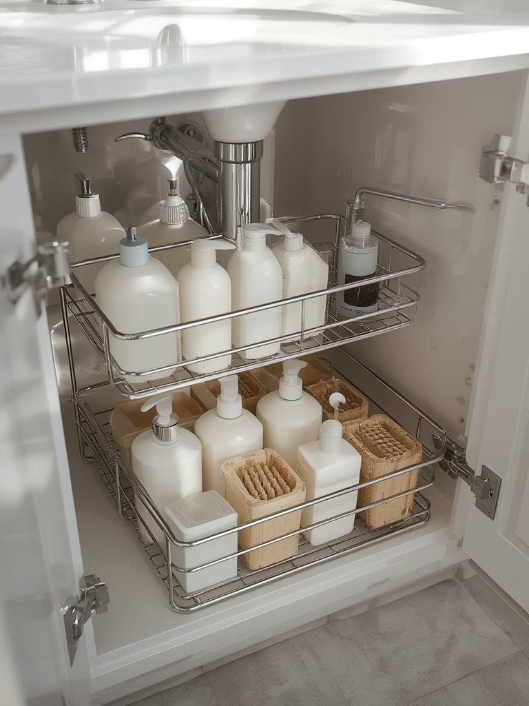 cabinet organizer in action