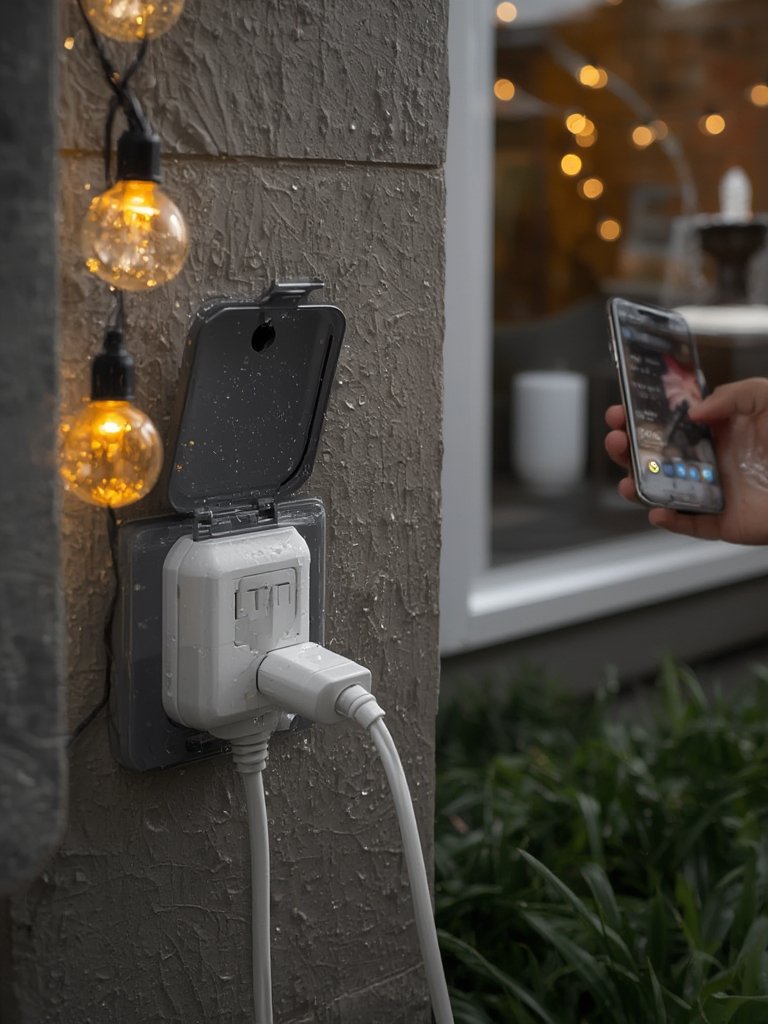 outdoor smartplug in action