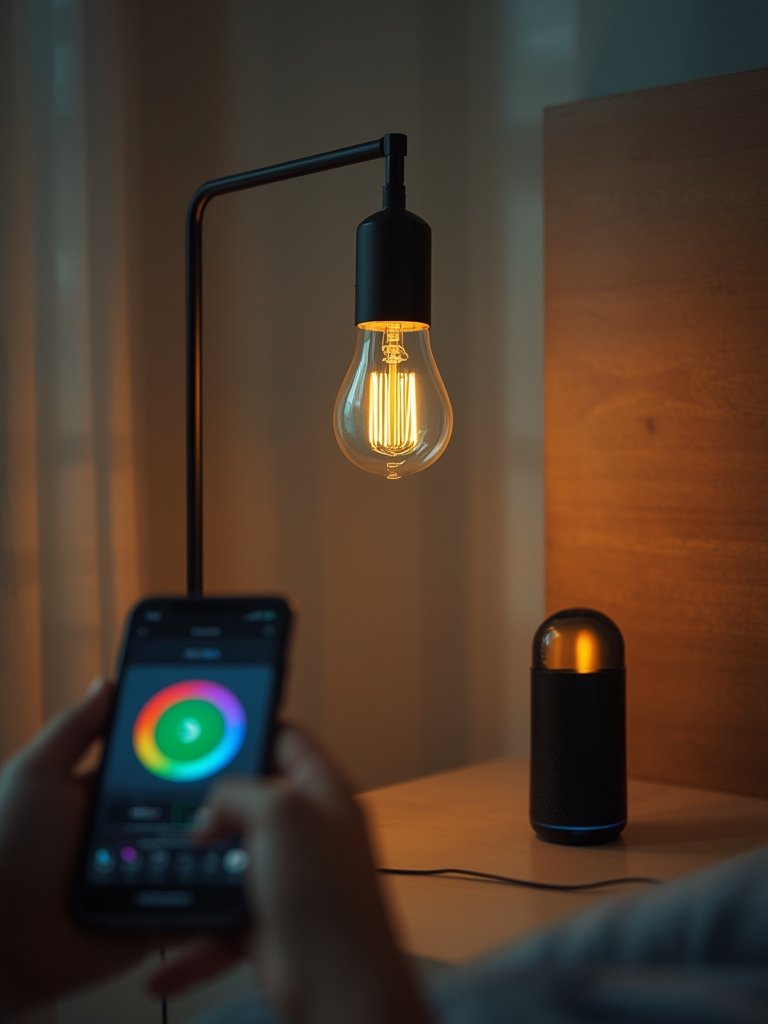 smart bulb in action