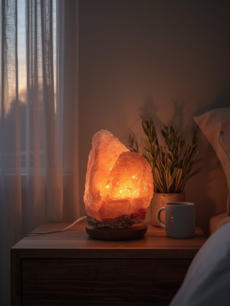 salt lamp in action