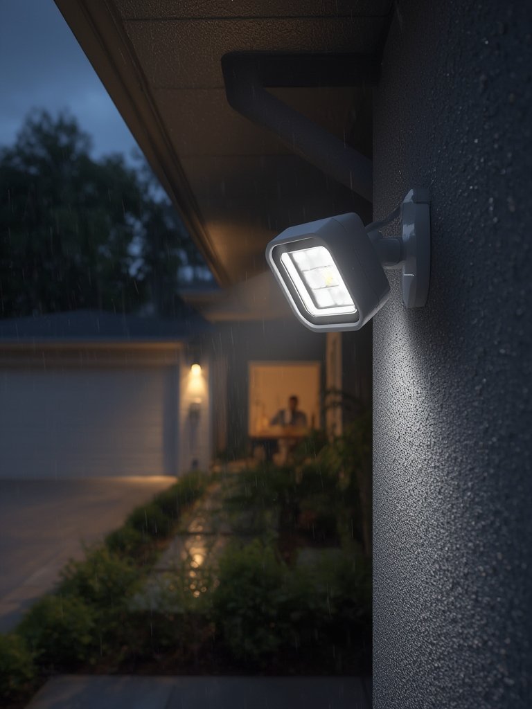 floodlight camera in action